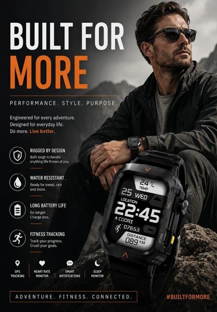 RGV Q11 Smartwatch with Torch and Bluetooth Calling - Image 4