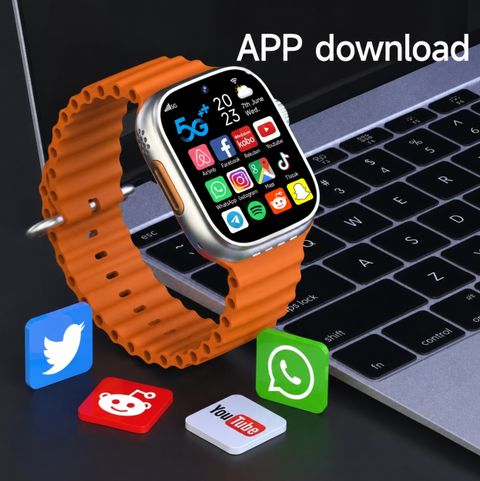 Correngo Android OS/Play Store - Unlimited Apps/5G SIM/Fitness/Wi-Fi/UPI/GPS/Dual Camera Smartwatch (Orange Strap, Free Size) - Image 6