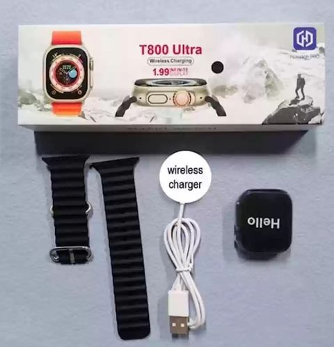Vinayak T800 Ultra Smartwatch with WiFi GPS Sim Card 4G W27, Black - Image 8