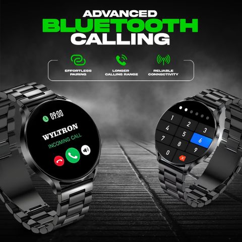 Melbon Active 2 Smart Watch for Men & Women with Bluetooth Calling Heart Rate Monitor Smartwatch (Black Strap, Free Size) - Image 6