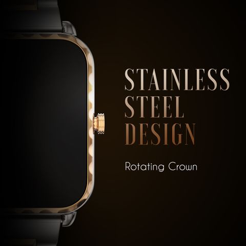 Fire-Boltt Jewel Luxury Stainless Steel, 47mm (1.85), 320*386 px & Bluetooth calling Smartwatch (Rose Gold Strap, Free Size) - Image 7