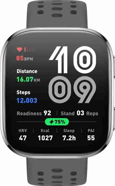 AMAZFIT Bip 6 1.97 AMOLED Display, GPS, Bluetooth Calling Smartwatch (Charcoal Strap, Free Size) - Image 5