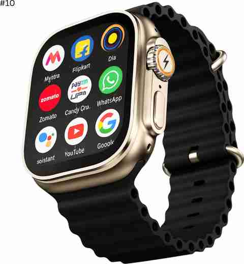 MAHAGURU T800 ULTRA SMART WATCH Smartwatch (BLACK Strap, FREE) - Image 2