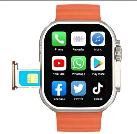 Pushkar Traders T800 watch 1 Screen Sunlight Proof Display Music Play Insta Smartwatch (ORANGE Strap, Free Size) - Image 3
