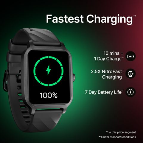 Fastrack फासà¥à¤à¥à¤°à¥à¤ Revoltt FS1 सà¥à¤®à¤¾à¤°à¥à¤à¤µà¥à¤ (हरा सà¥à¤à¥à¤°à¥à¤ª) - Image 8