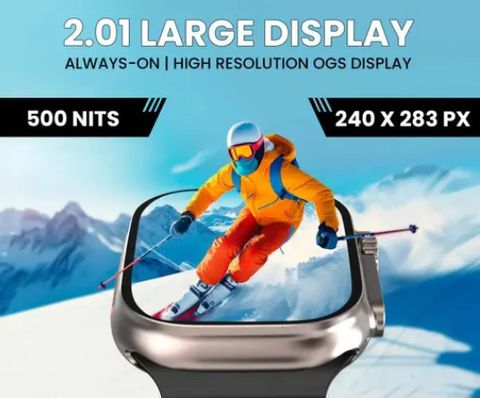 Vinayak T800 Ultra Smartwatch with WiFi GPS Sim Card 4G W27, Black - Image 4