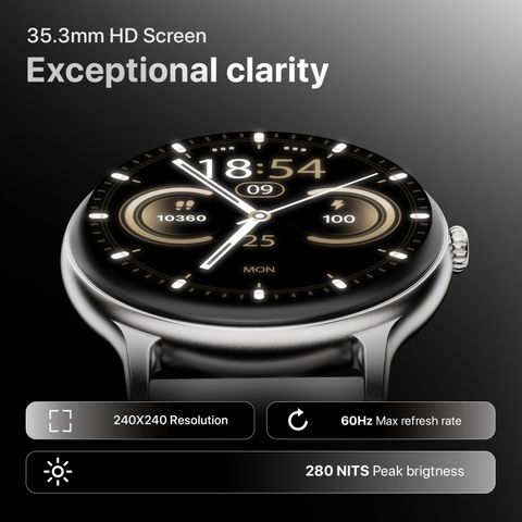 Fire-Boltt Ninja Talk 35.3mm (1.39) Round Bluetooth Calling Metal Body,120 Sports Modes Smartwatch (Grey Strap, 1.39 - Image 7