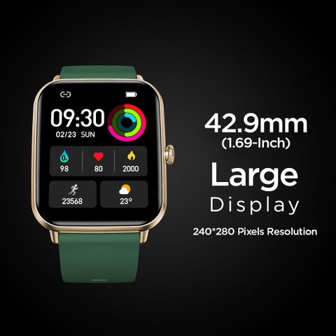 Fire-Boltt Ninja Calling Pro 42.9mm (1.69) Bluetooth Calling Smartwatch AI Voice Assistant Smartwatch (Forest Green Strap, Free Size) - Image 8
