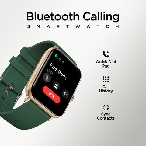 Fire-Boltt Ninja Calling Pro 42.9mm (1.69) Bluetooth Calling Smartwatch AI Voice Assistant Smartwatch (Forest Green Strap, Free Size) - Image 7
