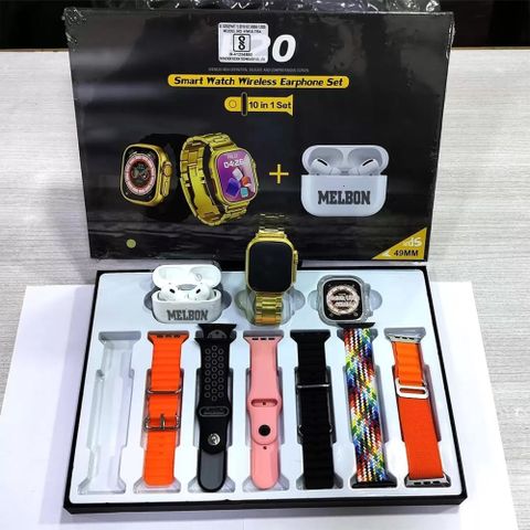 Melbon H20 Bluetooth Calling Smartwatch with Earpods, Multicolor Strap - Image 7