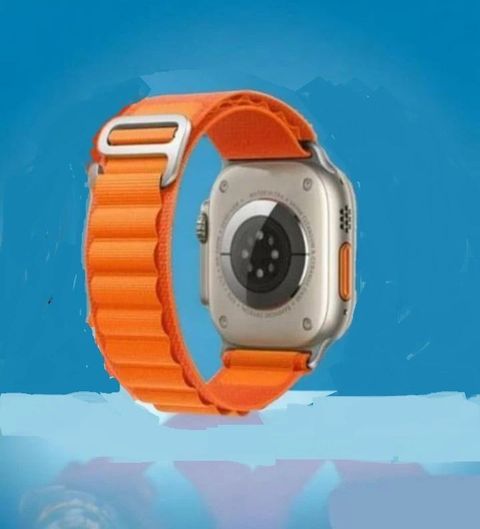 RKLS T800 Ultra Smart Watch & Wireless Charger Smartwatch (ORANGE Strap, Free Size) - Image 4