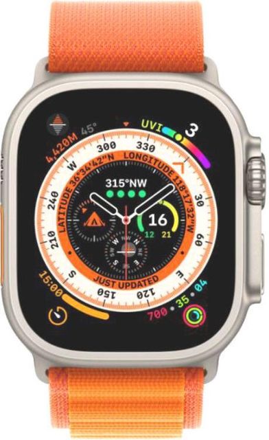 BORNTOGLOW T900 Ultra Pro Smartwatch, Orange Strap - Image 5