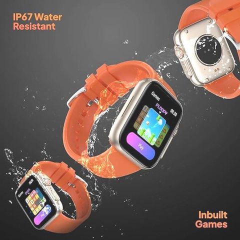 BORNTOGLOW T900 Ultra Pro Smartwatch, Orange Strap - Image 4