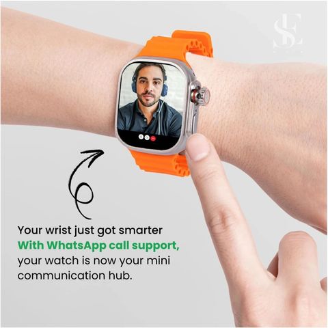 SEHUB S9 Ultra 2.04" AMOLED 4G Smartwatch (Orange, 49mm) - Image 5