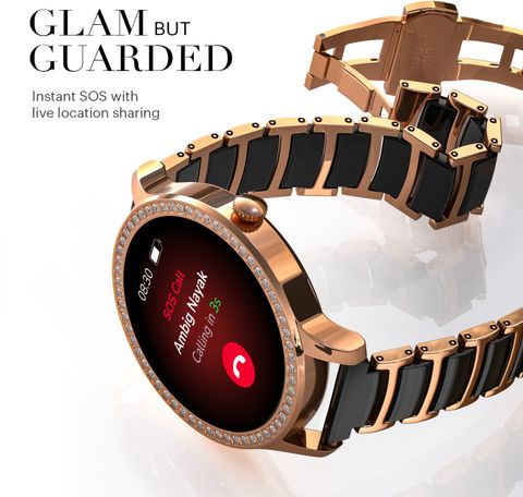 Noise Diva Araya Smartwatch (Rose Gold Ceramic Strap, Regular) - Image 8
