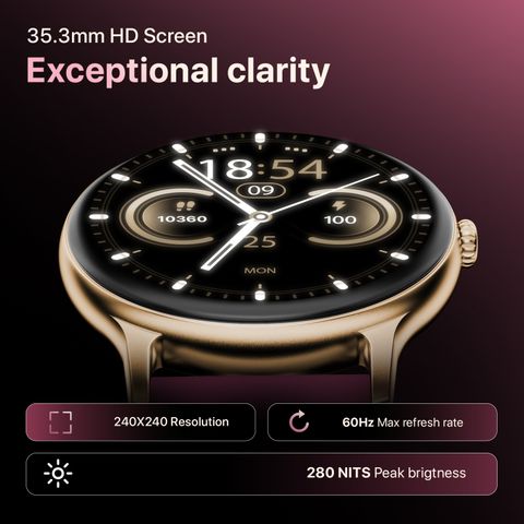 Fire-Boltt Ninja Talk 35.3mm (1.39) Round Bluetooth Calling Metal Body,120 Sports Modes Smartwatch (Burgandy Strap, Free Size) - Image 7