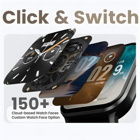 TECHIO H9 PRO MAX SMART WATCH Smartwatch (BLACK Strap, FREE) - Image 6