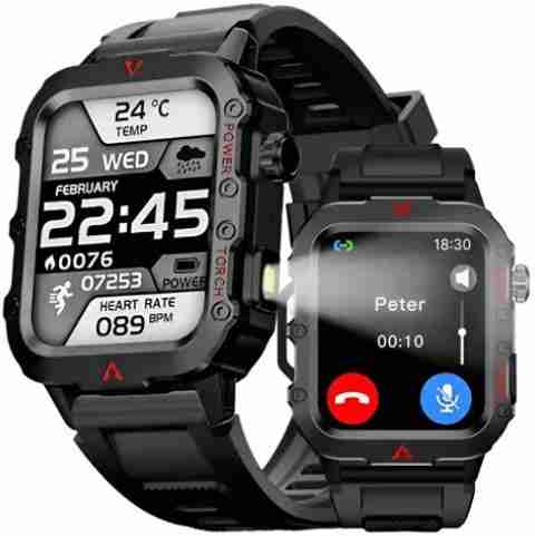RGV Q11 LAXAFIT Smartwatch with Voice Calling, Black - Image 2