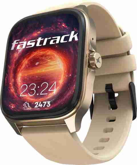 Fastrack Revoltt Pro 1.97" AMOLED Smartwatch (Beige Strap) - Image 3