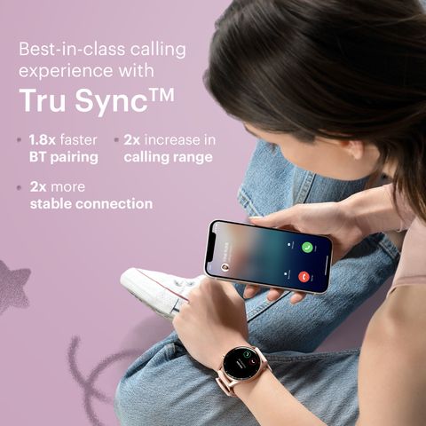 Noise Crew 1.38 Round Display with Bluetooth Calling, Metallic finish, IP68 Rating Smartwatch (Blush Beige Strap, Regular) - Image 8