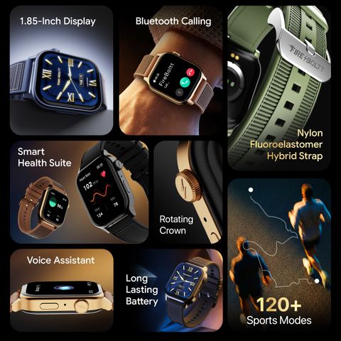 Fire-Boltt Rise Force 1.85 BT Calling Smartwatch (Ocean Navy, Free - Image 7