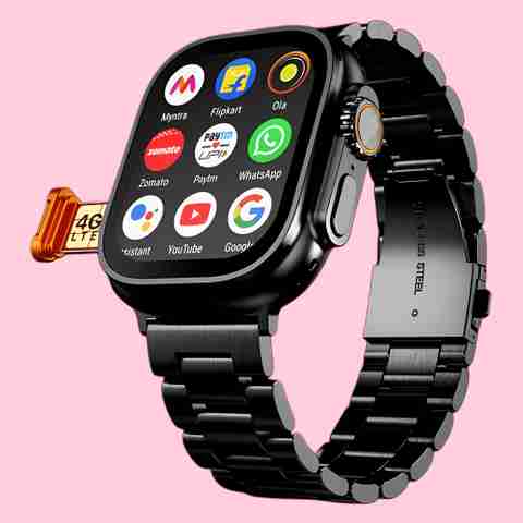 Correngo Android 5G Smart Watch, Black Chrome Strap - Image 2