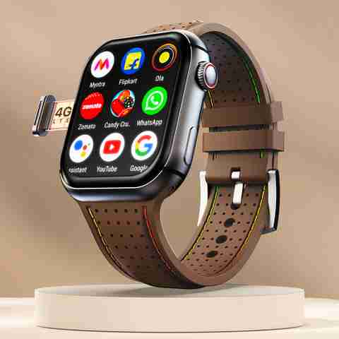 Fire-Boltt Dream WristPhone - 4G SIM/LTE/WiFi, Android OS, Play store unlimited apps, GPS Smartwatch (Cocoa Couture Strap, Free Size) - Image 5