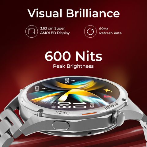 Fastrack Marvellous FX1 Smartwatch, 1.43'' Super AMOLED, Black Strap - Image 3