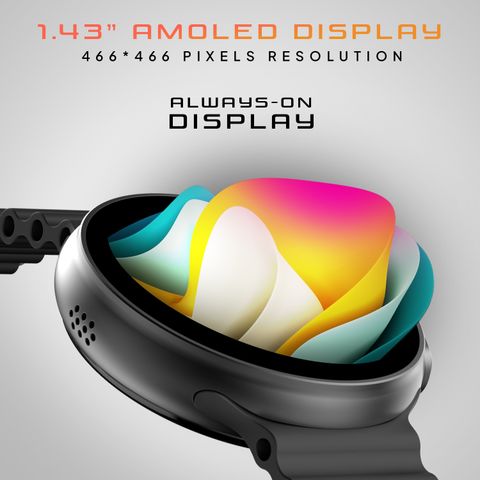 Fire-Boltt Cyclone Pro, 36.3mm (1.43) AMOLED display, 466*466 px resolution, 123 Sports Smartwatch (Black Strap, Free Size) - Image 8