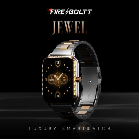 Fire-Boltt Jewel Luxury Stainless Steel, 47mm (1.85), 320*386 px & Bluetooth calling Smartwatch (Rose Gold Strap, Free Size) - Image 3