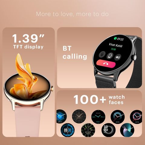 Noise Twist Go 1.39" Display Bluetooth Calling Smartwatch (Rose Pink) - Image 6