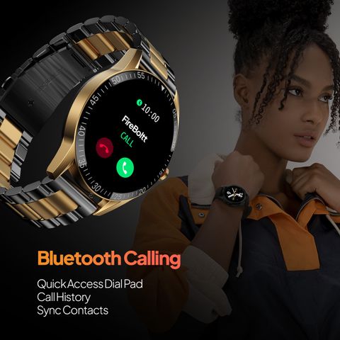 Fire-Boltt Talk 35.3mm Bluetooth Calling Smartwatch (Black Dual Strap) - Image 6