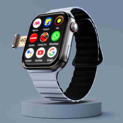 Fire-Boltt Dream WristPhone - 4G SIM/LTE/WiFi, Android OS, Play store unlimited apps, GPS Smartwatch (Sky Sizzle Strap, Free Size) - Image 5