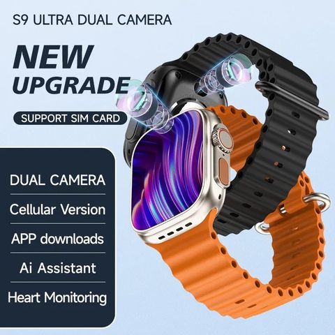 ShopSmart Ultra 5G Smartwatch, Dual Camera, Midnight Steel Strap - Image 3