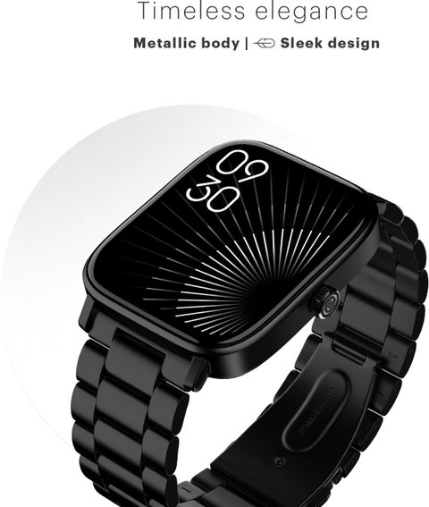 Noise Icon 2 Elite Edition 1.8'' Display with Metallic Body and Bluetooth Calling Smartwatch (Elite Black Strap, Regular) - Image 8