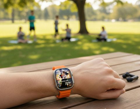 RLS T800 Ultra 2.0 HD Large Display Smart Watch with Dual Button Control Smartwatch (Orange Strap, free size) - Image 6