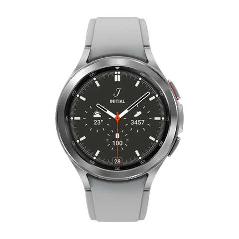 Samsung Watch 4 Classic, 46mm Super AMOLED LTE, Calling Body Composition Tracking (Silver Strap, Free Size) - Image 4