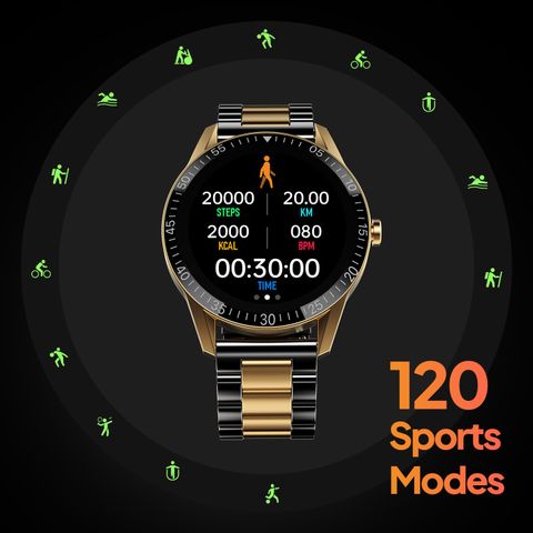Fire-Boltt Talk 35.3mm Bluetooth Calling Smartwatch (Black Dual Strap) - Image 7
