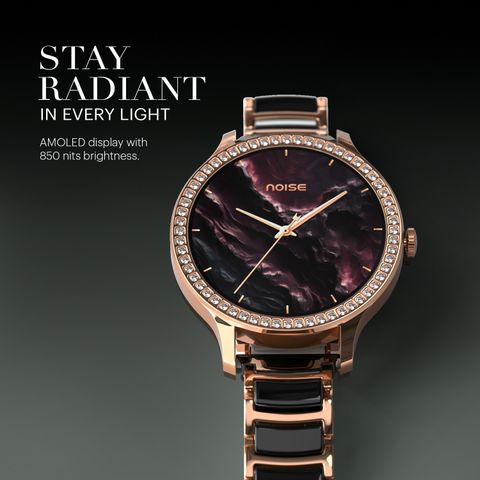 Noise Diva Araya Smartwatch (Rose Gold Ceramic Strap, Regular) - Image 6