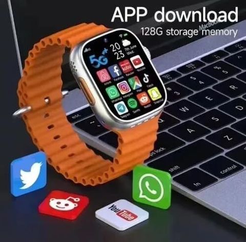 SEHUB S9 Ultra 5G Smartwatch SIM | 2.0â AMOLED | 4GB RAM 64GB | Dual Camera Smartwatch (Orange Strap, 49MM) - Image 5