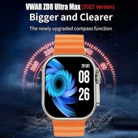 Veritas Enterprises T800 ULTRA Smartwatch (Orange Strap, Free Size) - Image 7
