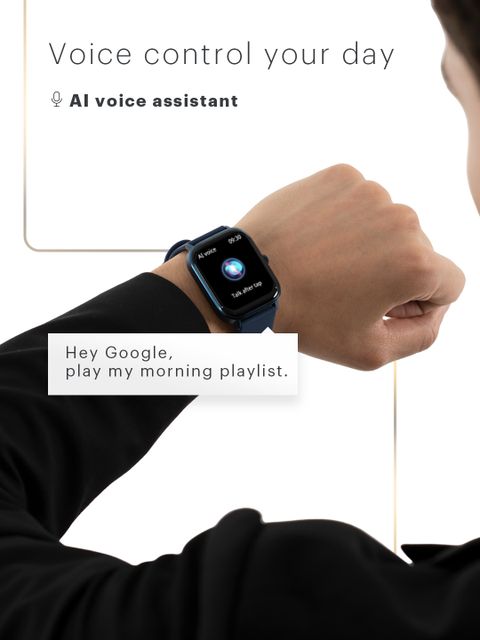 Noise Colorfit Icon 2 1.8'' Display with Bluetooth Calling, AI Voice Assistant Smartwatch (Space Blue Strap, Regular) - Image 8