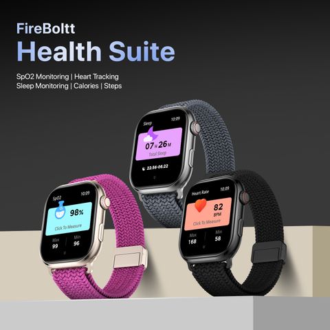 Fire-Boltt Brillia Pro 51.3mm (2.02) Largest AMOLED Display, Bluetooth Calling,Premium Look Smartwatch (Black Wave Strap, Free Size) - Image 8