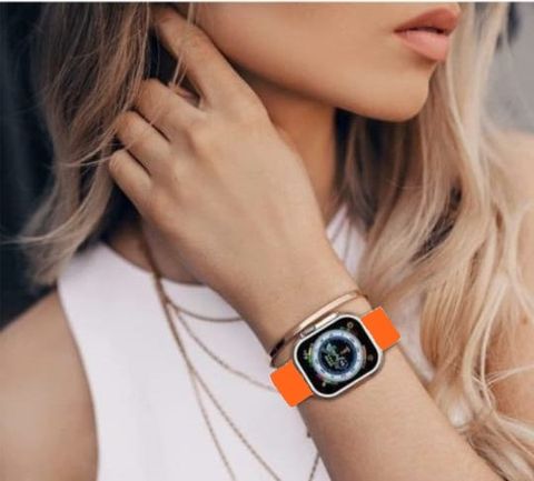Veritas Enterprises T800 ULTRA Smartwatch (Orange Strap, Free Size) - Image 6