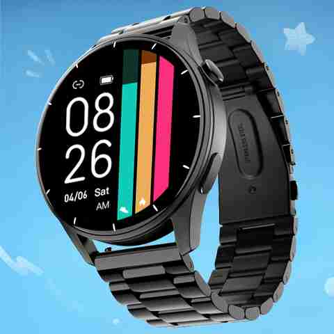 Noise Crew 1.38 Round Display Smartwatch, Elite Black Strap - Image 5