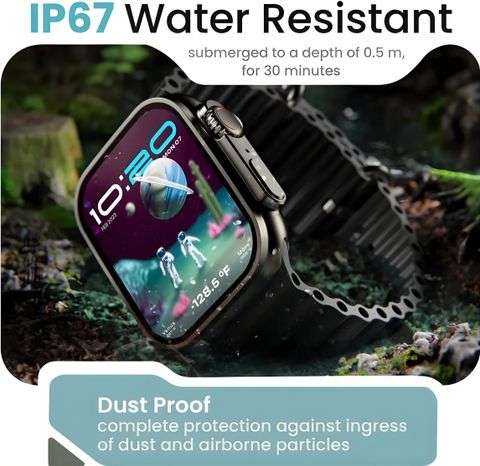 MAHAGURU T800 ULTRA SMART WATCH Smartwatch (BLACK Strap, FREE) - Image 7