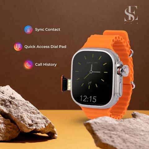 SEHUB S9 Ultra 2.04" AMOLED 4G Smartwatch (Orange, 49mm) - Image 3