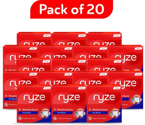 Ryze Nicotine Gum 2mg Pan Masala (Pack of 20) - Image 4