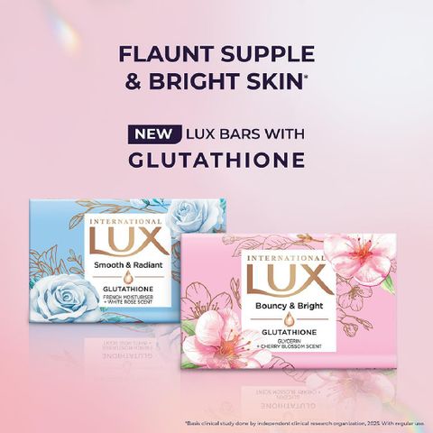LUX International Bouncy & Bright Bathing Soap with Glutathione & Glycerin,Pack of 4 (4 x 130 g) - Image 7