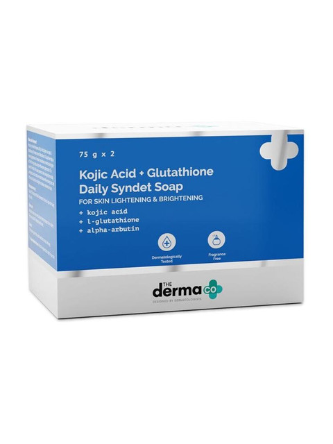 The Derma Co Kojic Acid + L- Glutathione Daily Syndet Soap